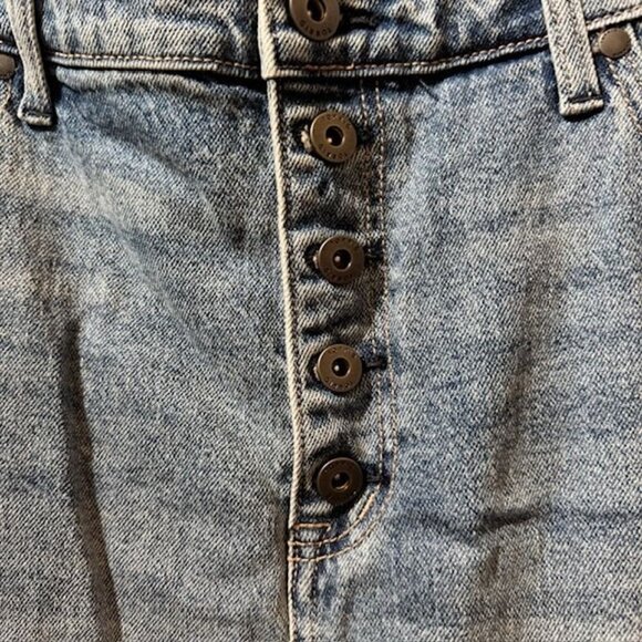 Torrid Womans Medium Wash Denim Button-Fly Jeans With High Rise Straight Legs - Picture 2 of 15